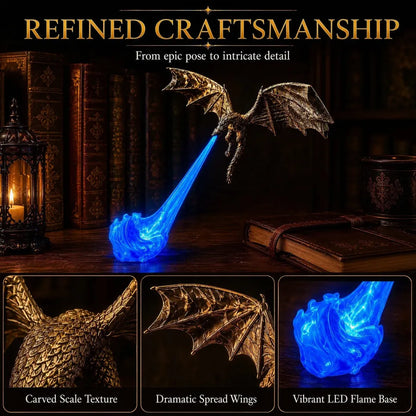 3D Fire-Breathing Dragon with Glowing Flame