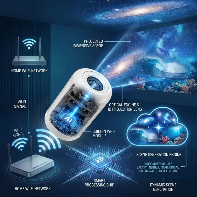 Litlamp® Holographic Night Light Projector