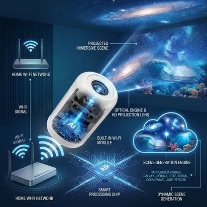 Litlamp® Holographic Night Light Projector