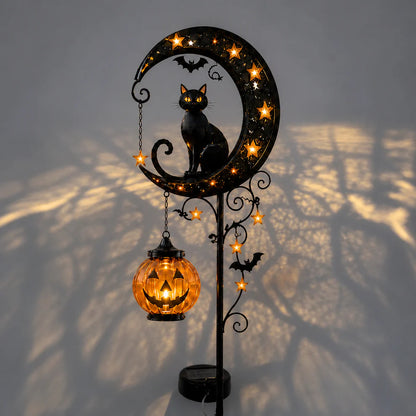 Halloween Pumpkin Moon Garden Stake Light