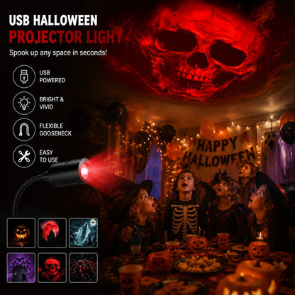 Plug-&-Play HD Star Projector: Halloween 6-Disc Set