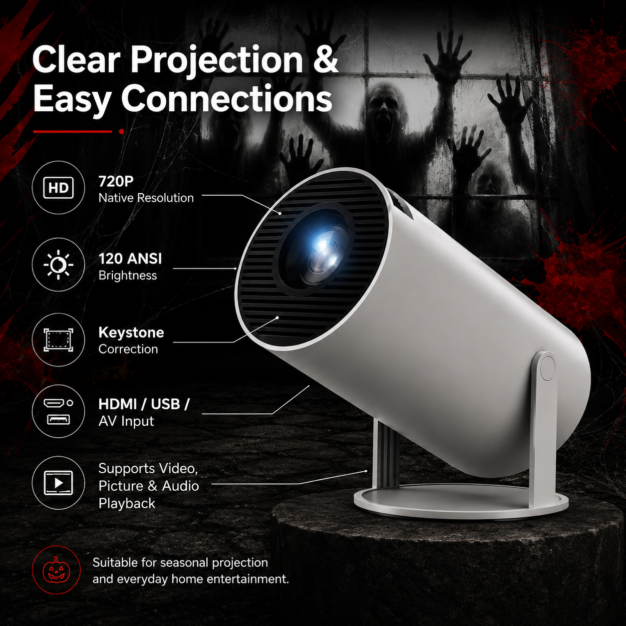 Litlamp™ Scary Halloween Projector