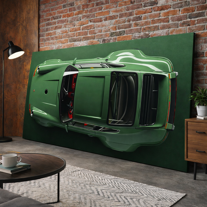 Green Porsche 911 Canvas