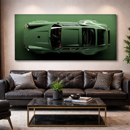 Green Porsche 911 Canvas