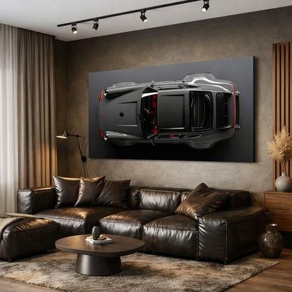 Gray Porsche 911 Canvas