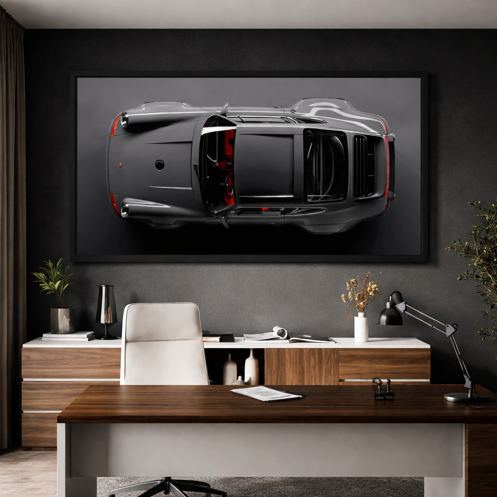 Gray Porsche 911 Canvas