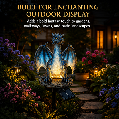 Solar Dragon Garden Figure with LED Light