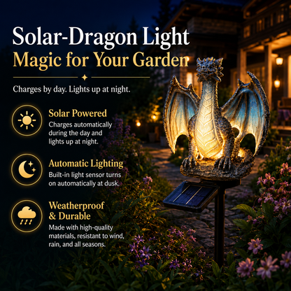Solar Dragon Garden Figure with LED Light