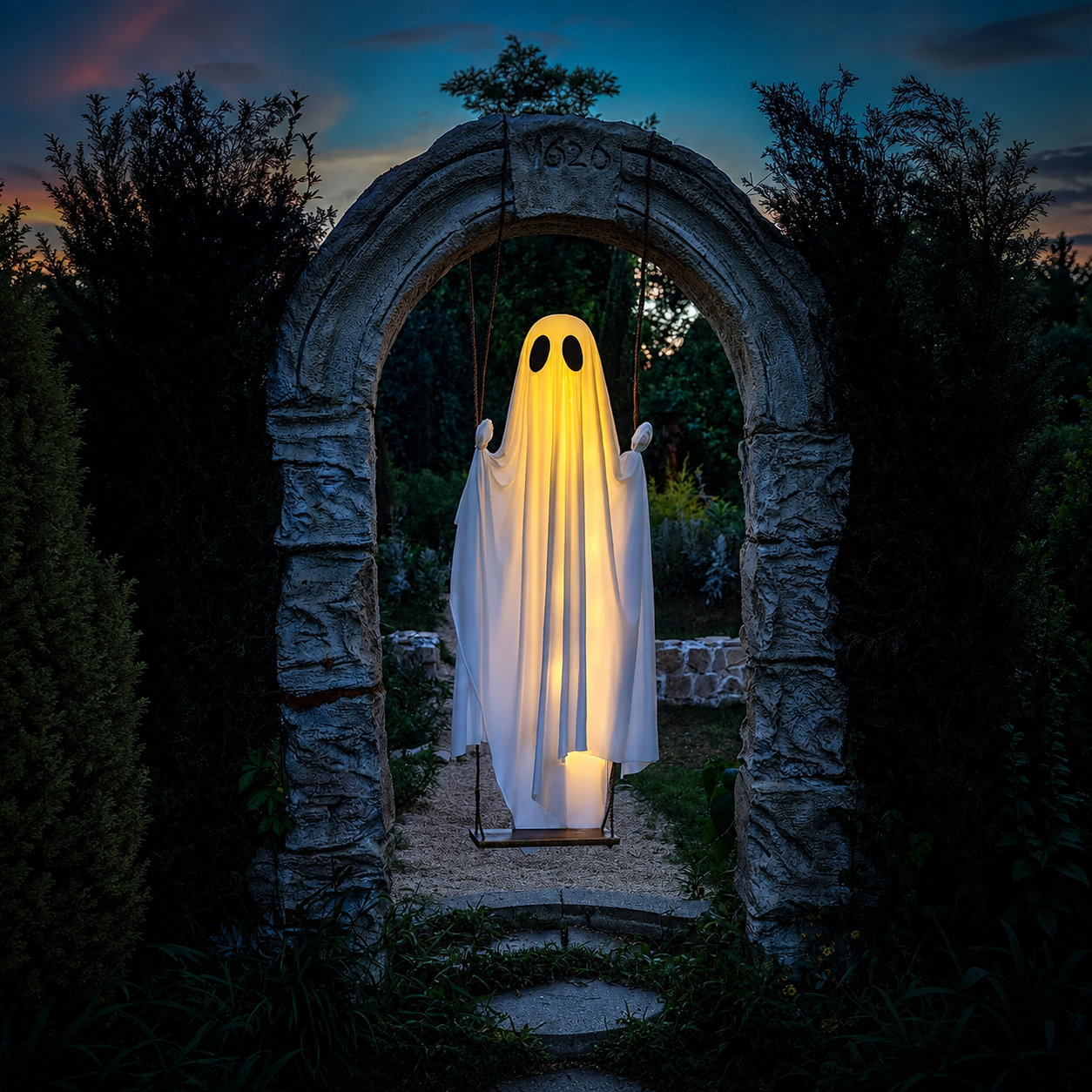 Glowing Ghost Swing for Halloween Decor