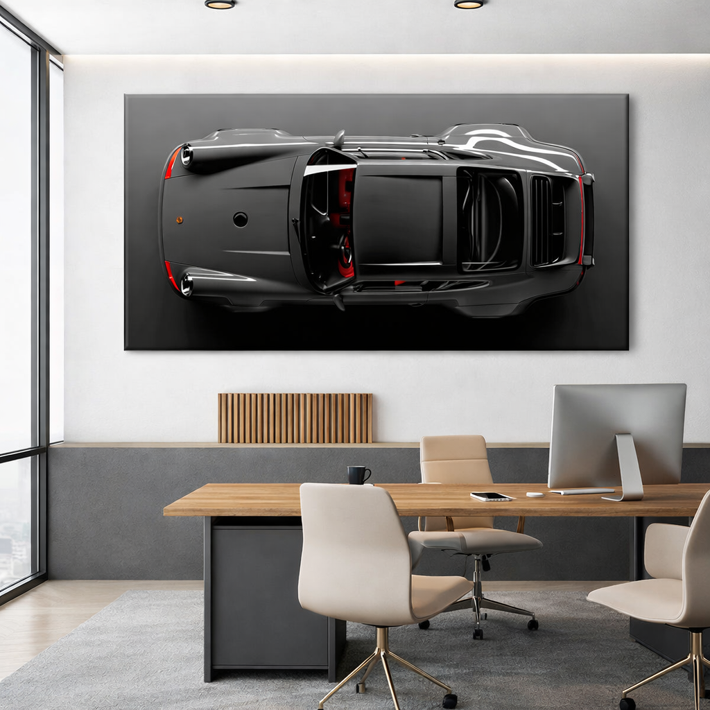 Gray Porsche 911 Canvas