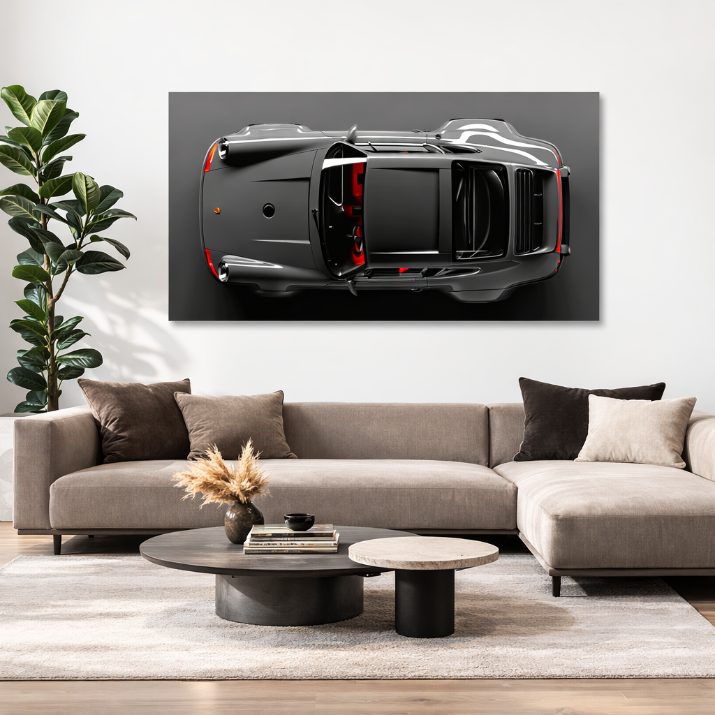 Gray Porsche 911 Canvas