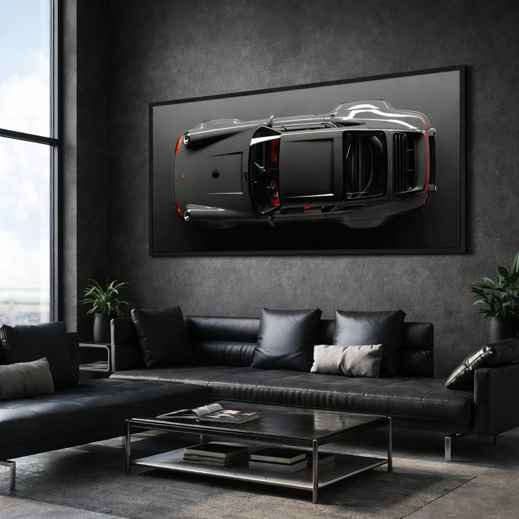 Gray Porsche 911 Canvas