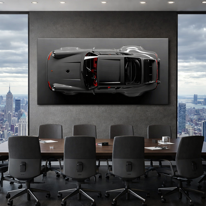 Gray Porsche 911 Canvas