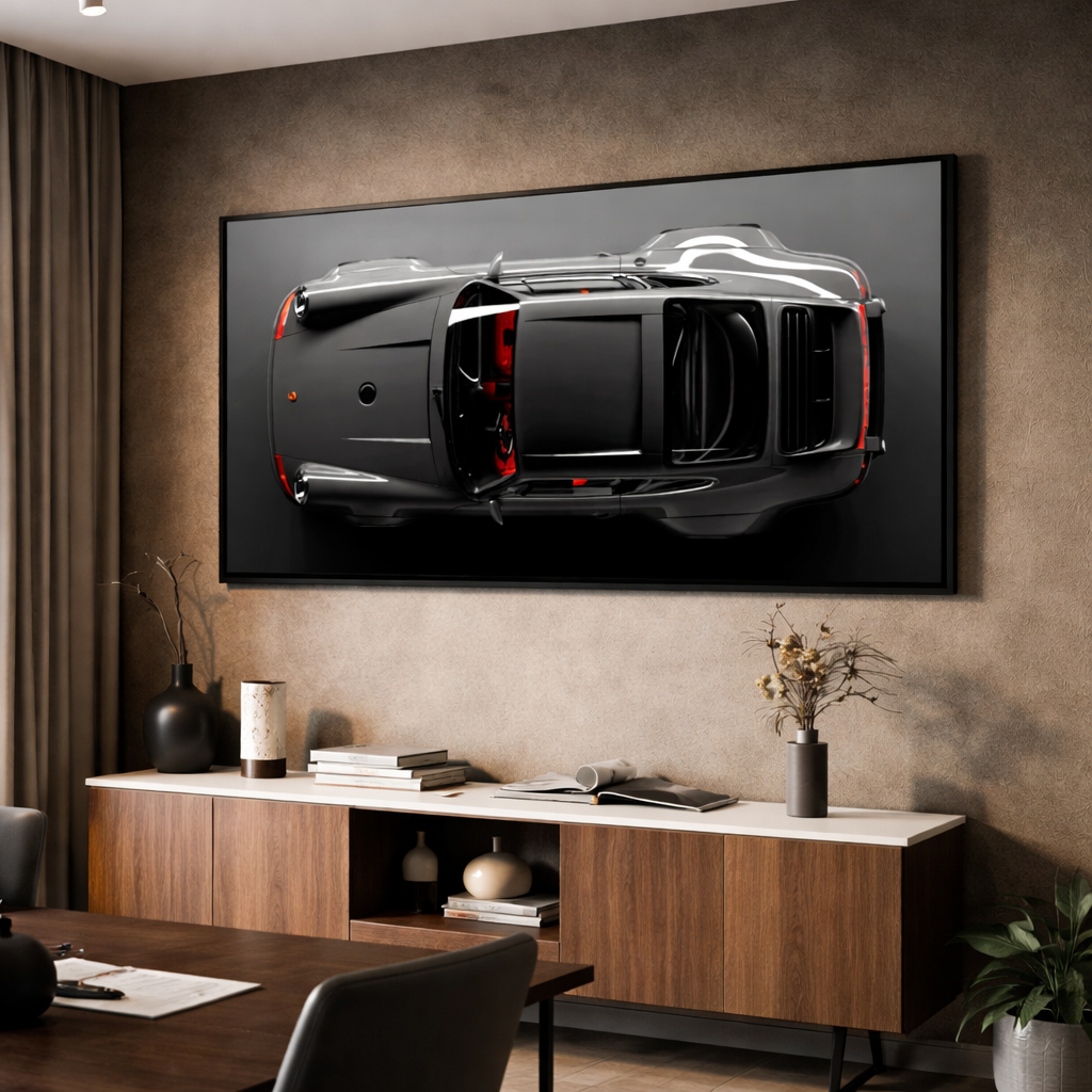 Gray Porsche 911 Canvas