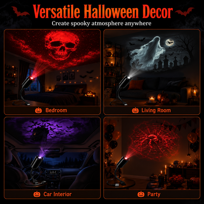 Plug-&-Play HD Star Projector: Halloween 6-Disc Set