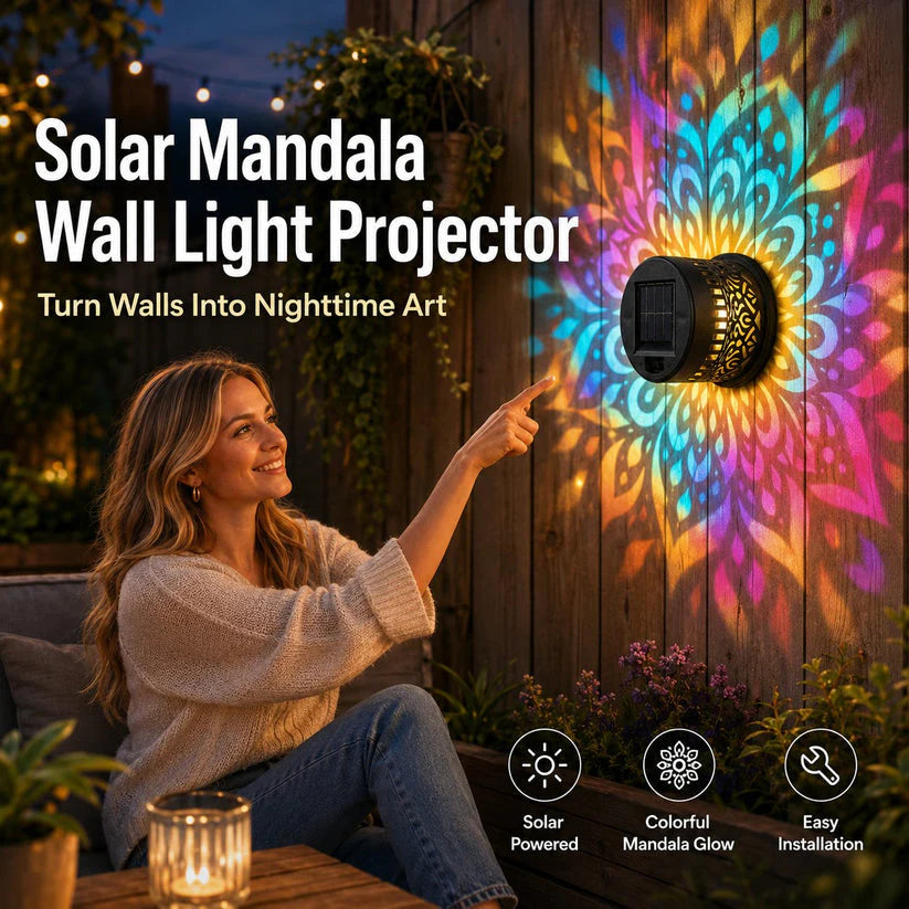 Litlamp® Solar Mandala Wall Light with 7-Color Glow