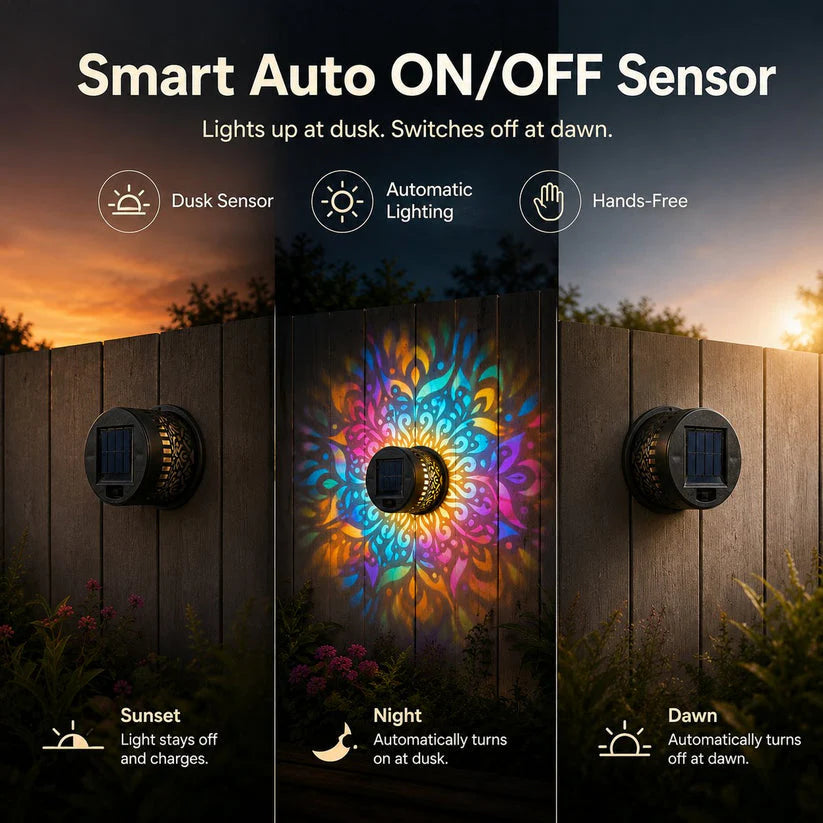 Litlamp® Solar Mandala Wall Light with 7-Color Glow