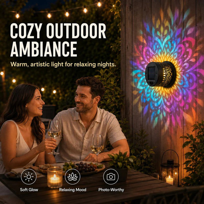 Litlamp® Solar Mandala Wall Light with 7-Color Glow