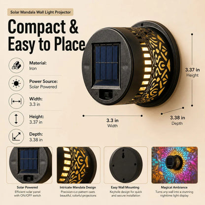 Litlamp® Solar Mandala Wall Light with 7-Color Glow