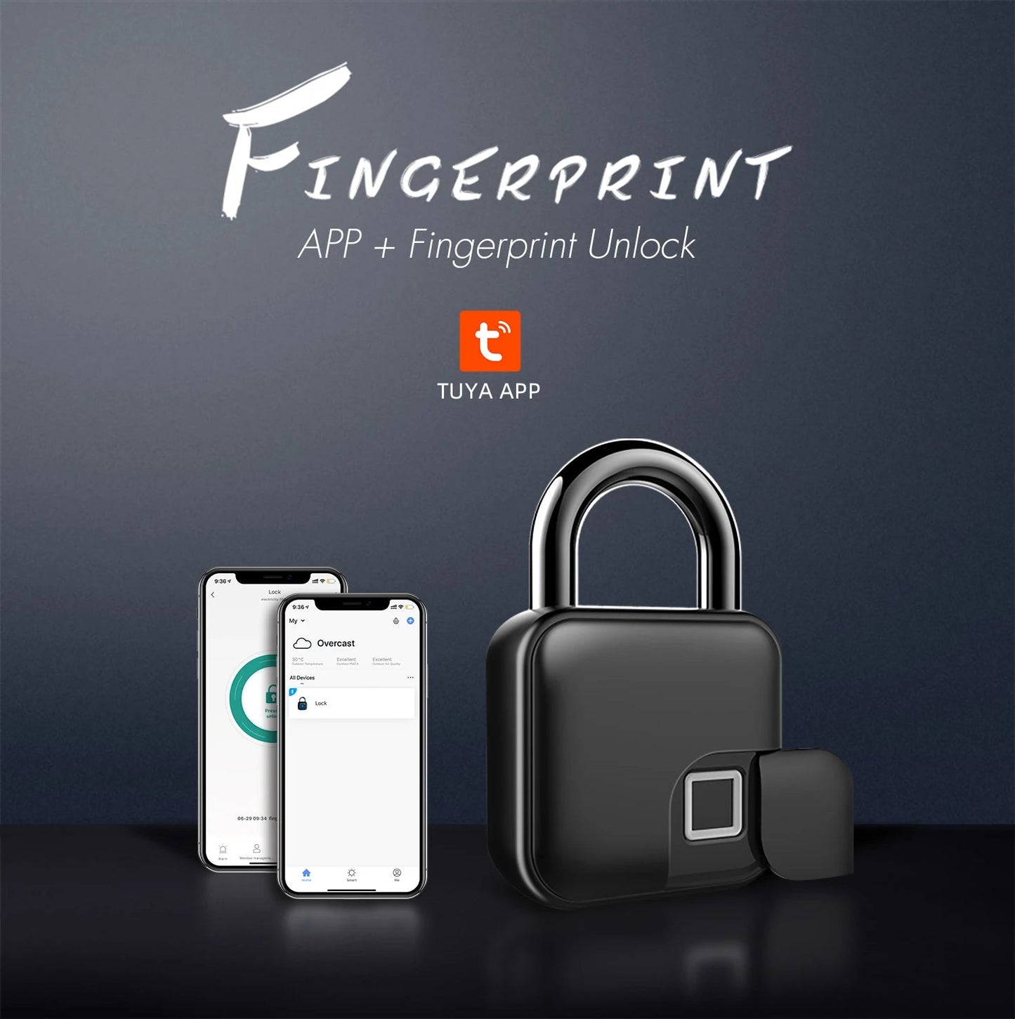 LitLamp™ Fingerprint Padlock