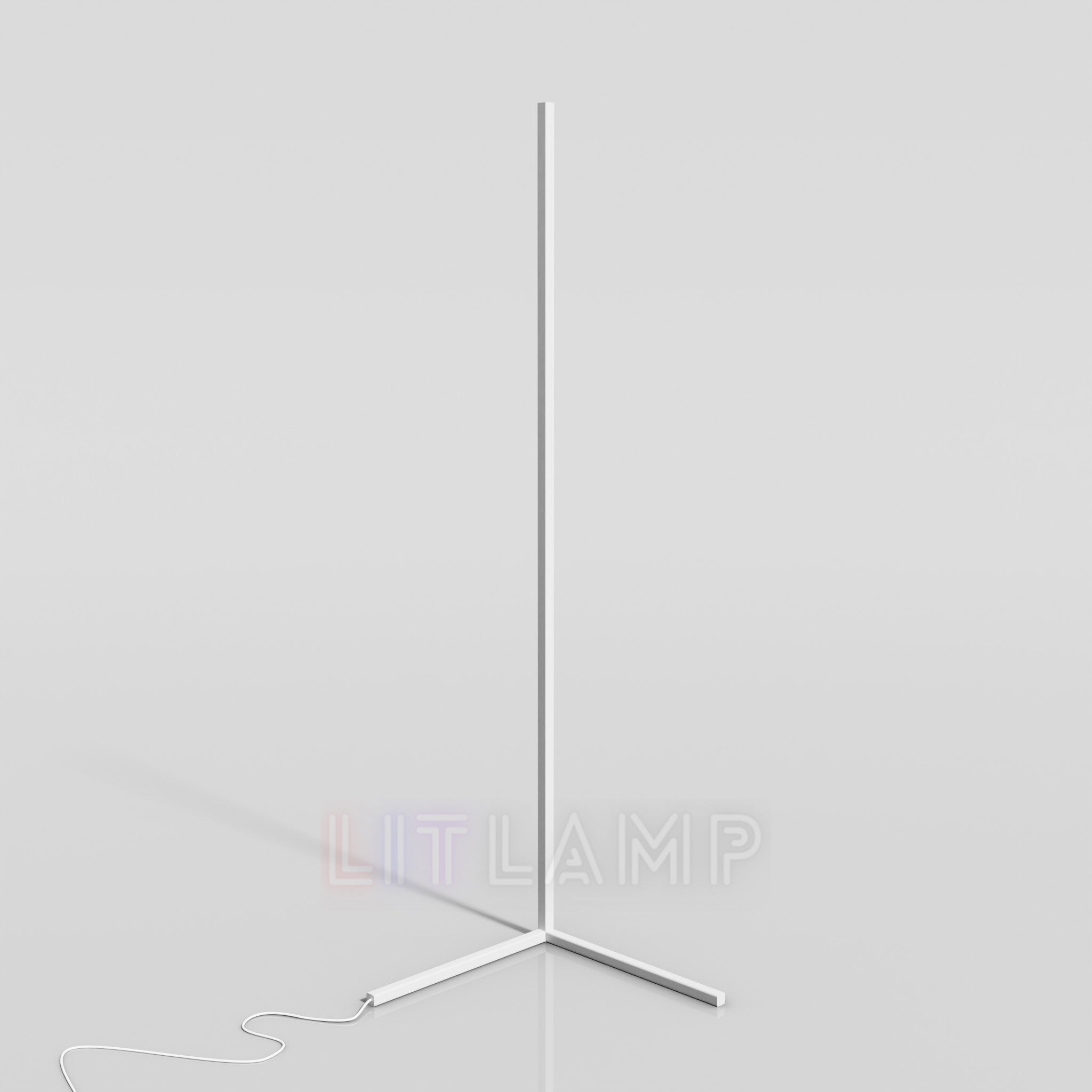 LED Corner Lamp, white pole