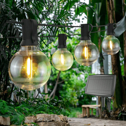 LED Solar / USB Dual Power "Festoon" Globe String Lights