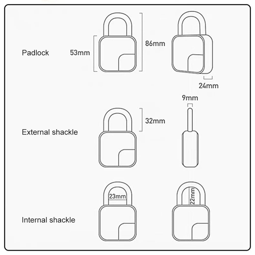 LitLamp™ Fingerprint Padlock