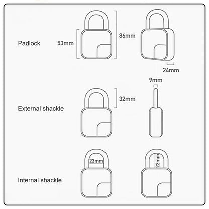 LitLamp™ Fingerprint Padlock