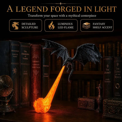 3D Fire-Breathing Dragon with Glowing Flame