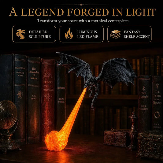 3D Fire-Breathing Dragon with Glowing Flame