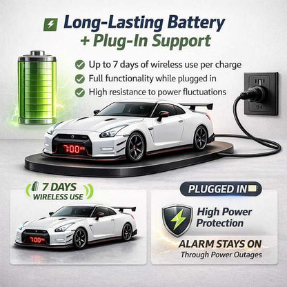 Hypercar Alarm Clock - Realistic Engine & Light Effects