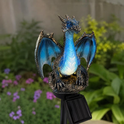 Solar Dragon Garden Figure with LED Light
