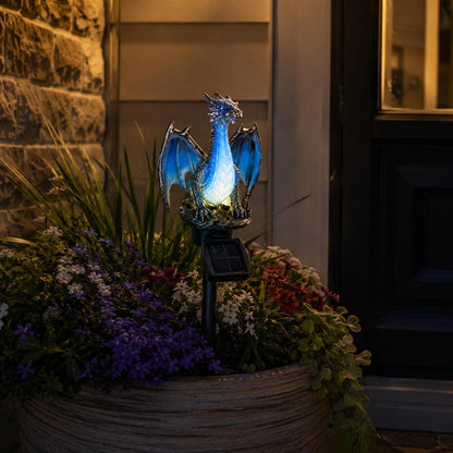 Solar Dragon Garden Figure with LED Light