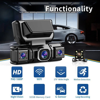 4 Channel 360° Dash Camera with WiFi