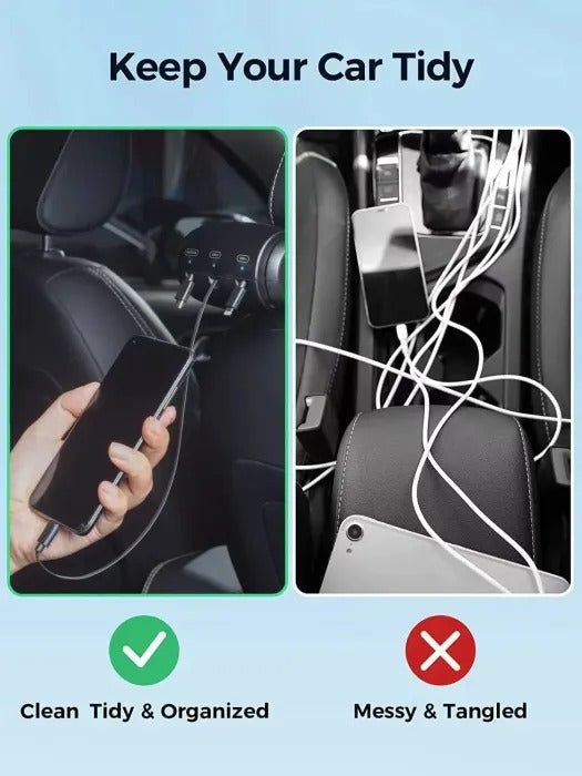 3-in-1 Retractable Backseat Charger