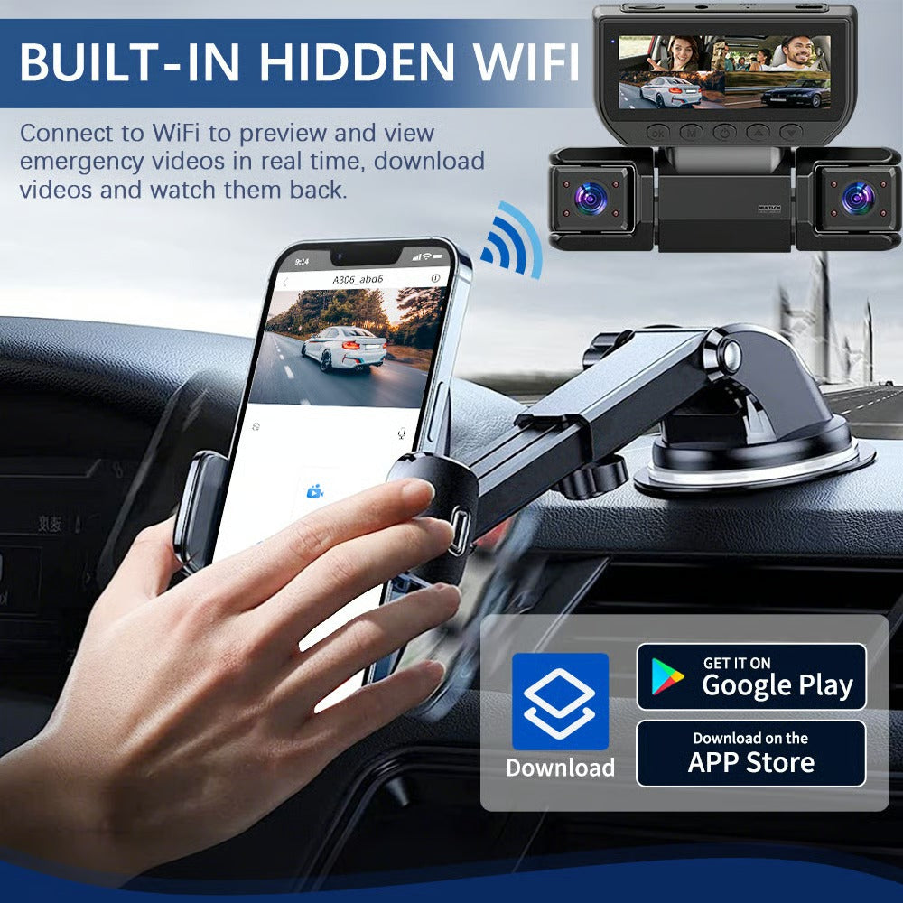 4 Channel 360° Dash Camera with WiFi