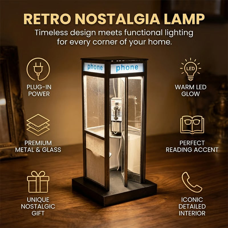Vintage Phone Booth Ambient Lamp