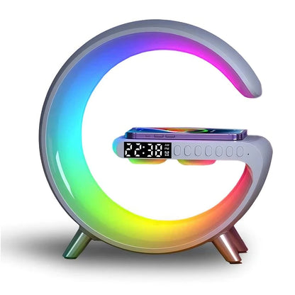 LitLamp™ 4-in-1 Alarm Clock, Mood Light, Speaker & Wireless Charger ( New )