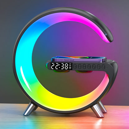 LitLamp™ 4-in-1 Alarm Clock, Mood Light, Speaker & Wireless Charger ( New )