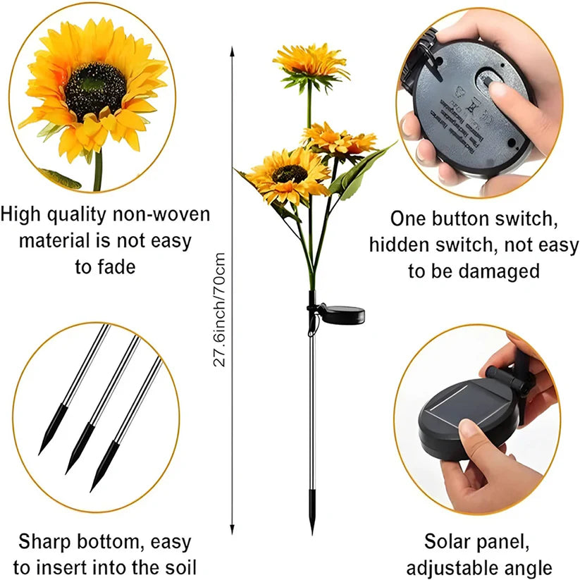 Litlamp® Solar Sunflower LED Lights