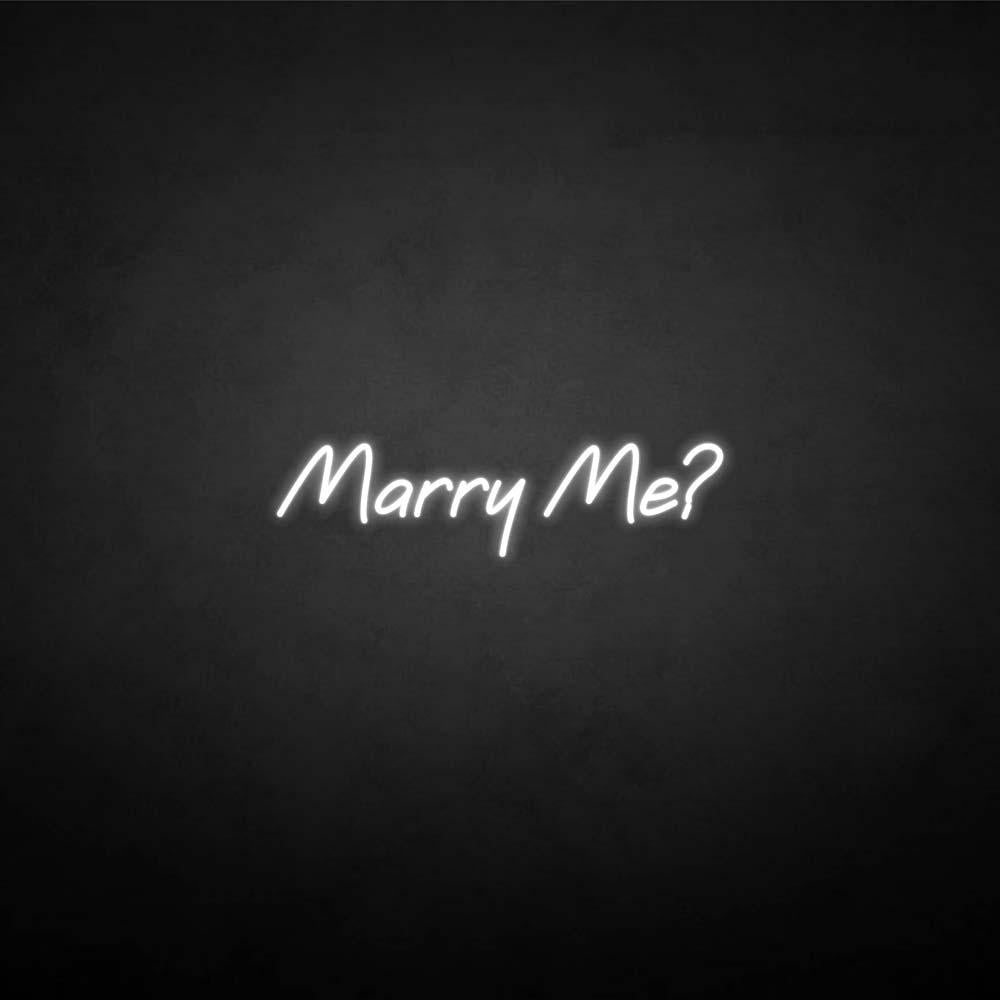 'Marry me ?' neon sign