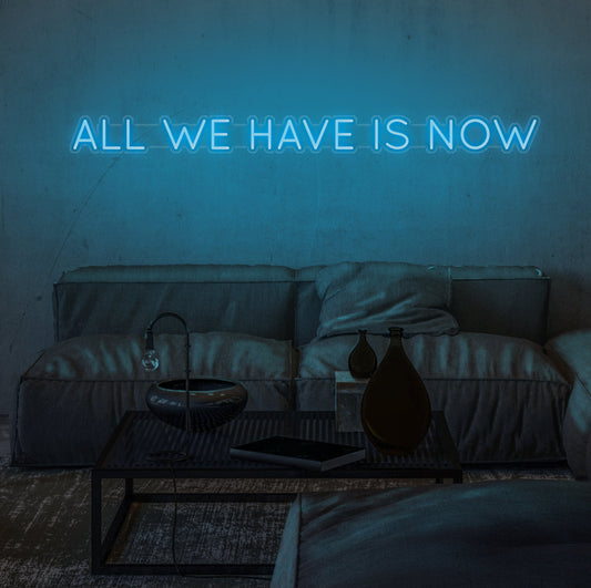 All We Have Is Now Single Line Neon Sign