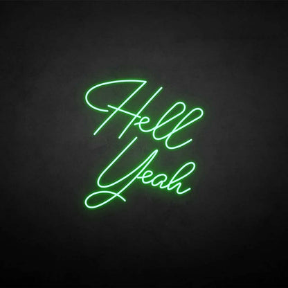 'Hell yeah' neon sign