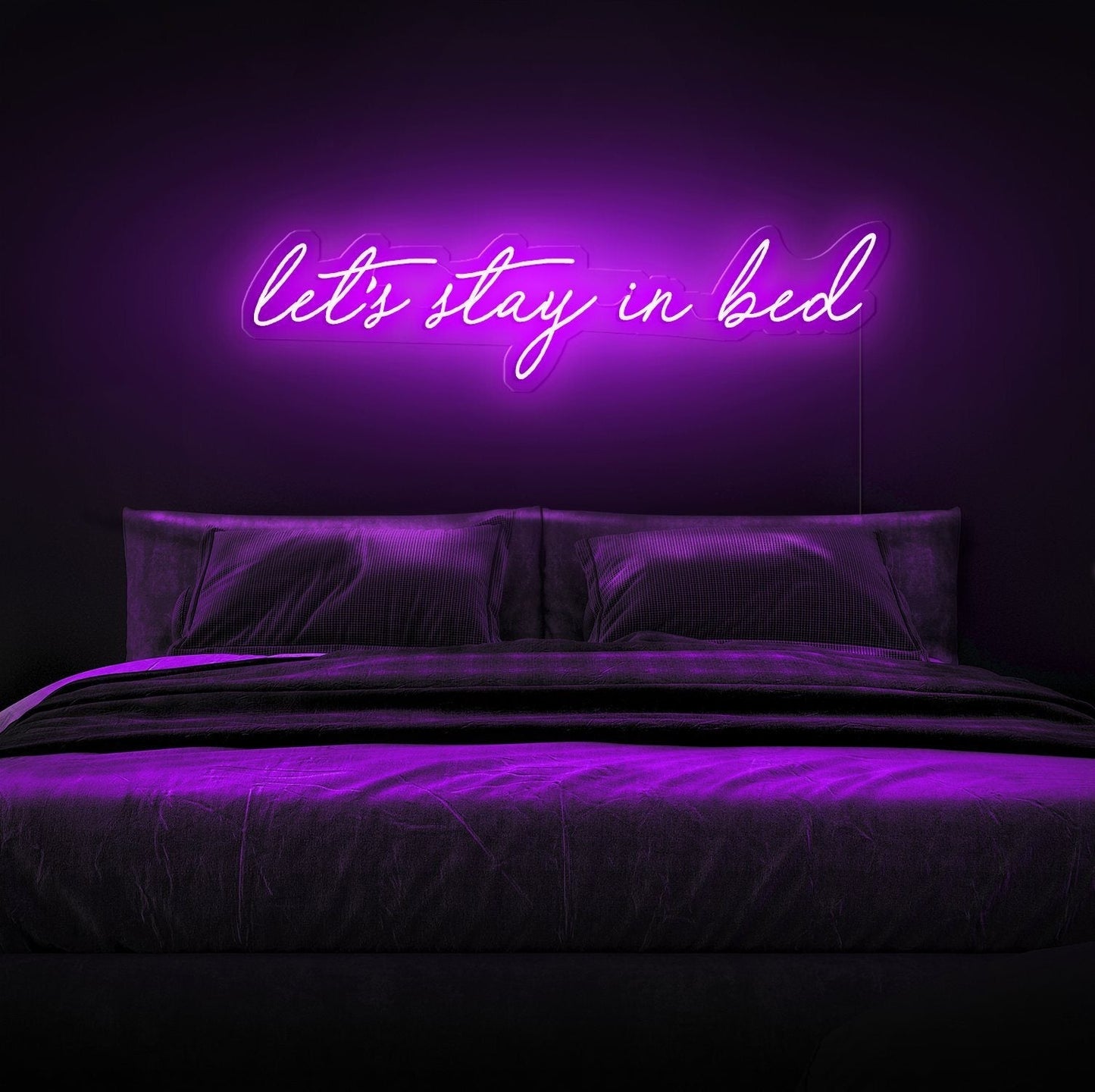 Bleiben wir im Bett Leuchtreklame