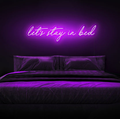 Bleiben wir im Bett Leuchtreklame