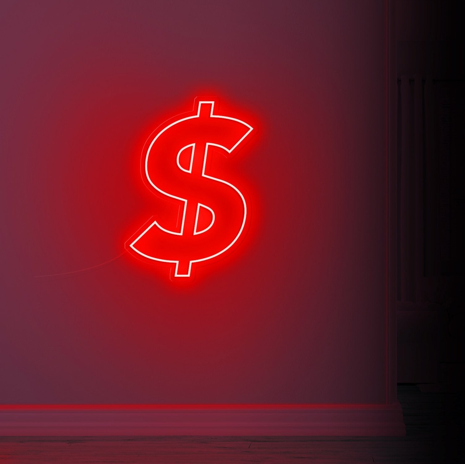 Red Money Sign Red Dollar Bill Sign